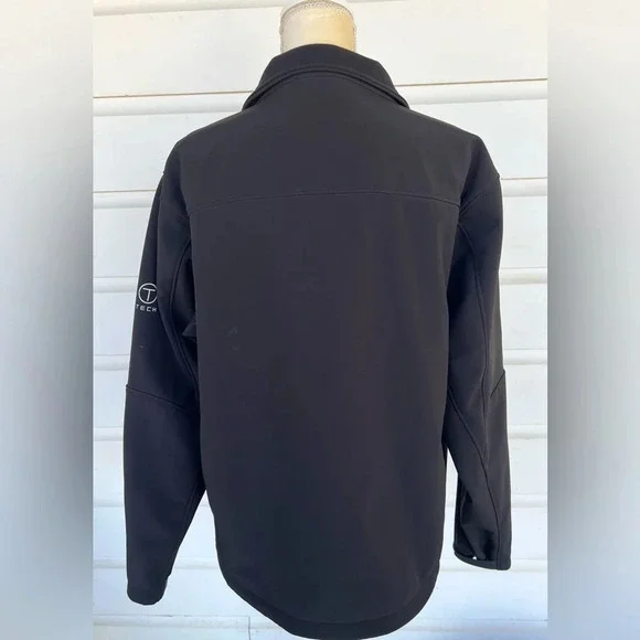 Tech by Tumi Men’s Black Mid Weight Soft Shell Water Resistant Jacket Size Large - Picture 5 of 10
